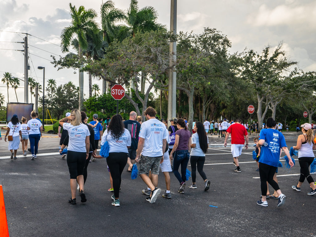 Petland Pembroke Pines team walking for Autism Awareness at Autism Speaks Walk. 