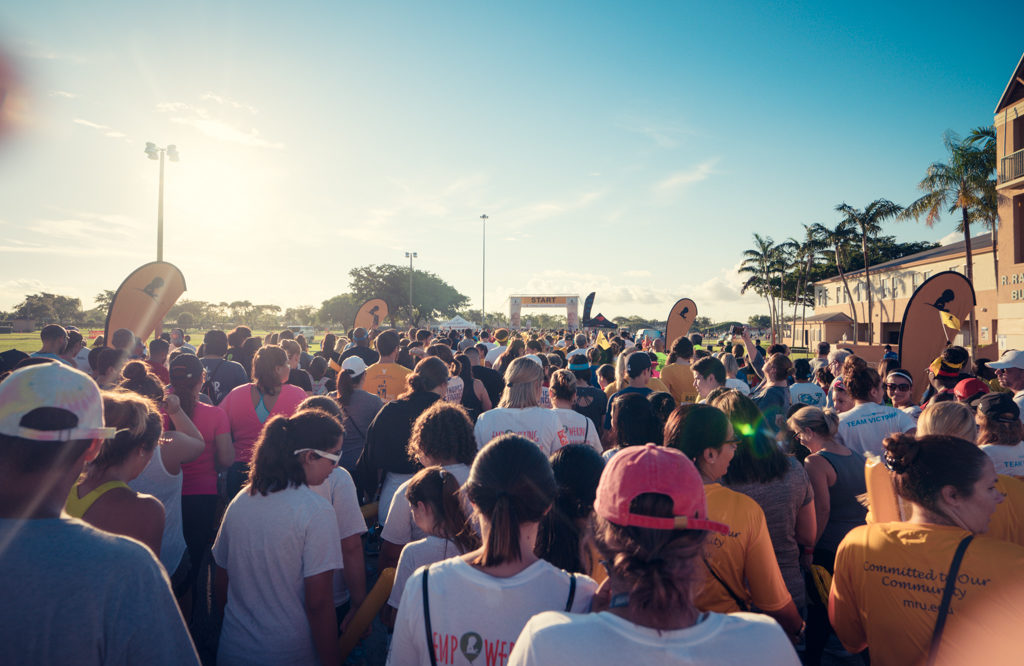 Petland team with group of people walking at the St. Jude Walk