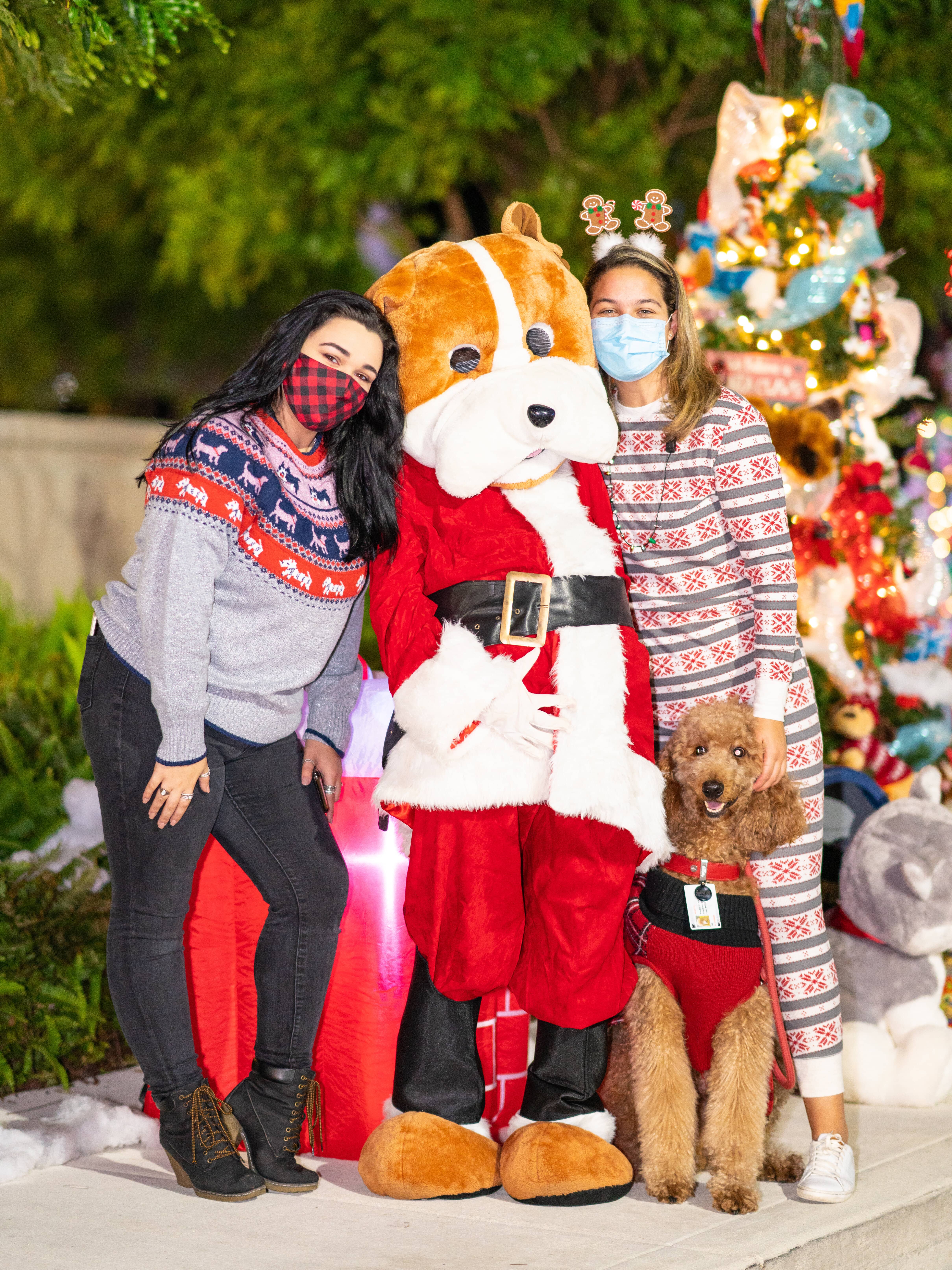 Petland Pembroke Pines picture of Petland Pembroke Pines staff at the drive-thru holiday drive for Christmas.