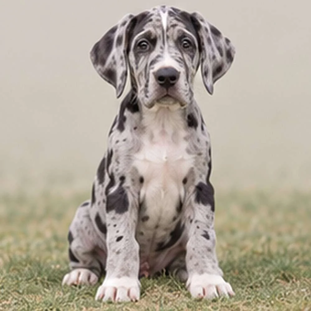 Tall and muscular dog with a short, fawn-colored coat standing proudly