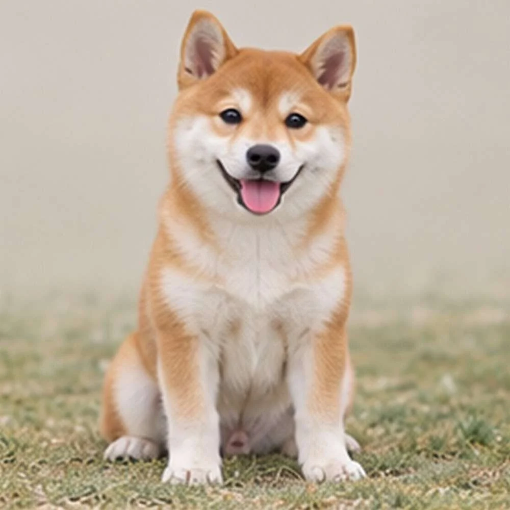 Compact dog with a curly tail, reddish-brown coat, and alert expression